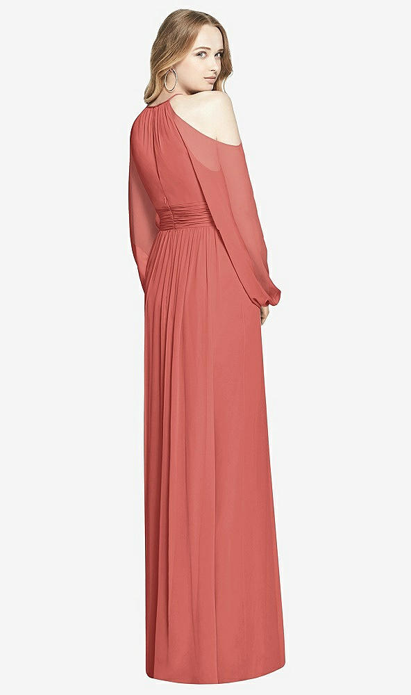 Back View - Coral Pink Dessy Bridesmaid Dress 3018