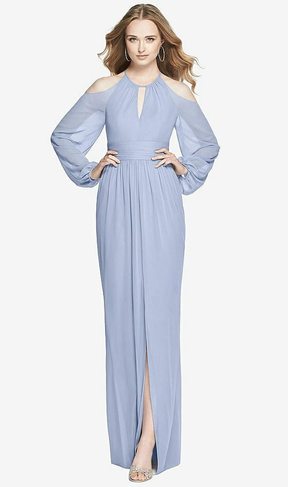 Front View - Sky Blue Dessy Bridesmaid Dress 3018