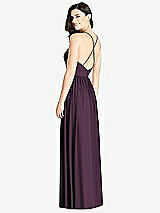 Rear View Thumbnail - Aubergine Criss Cross Strap Backless Maxi Dress