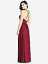 Rear View Thumbnail - Burgundy Criss Cross Strap Backless Maxi Dress