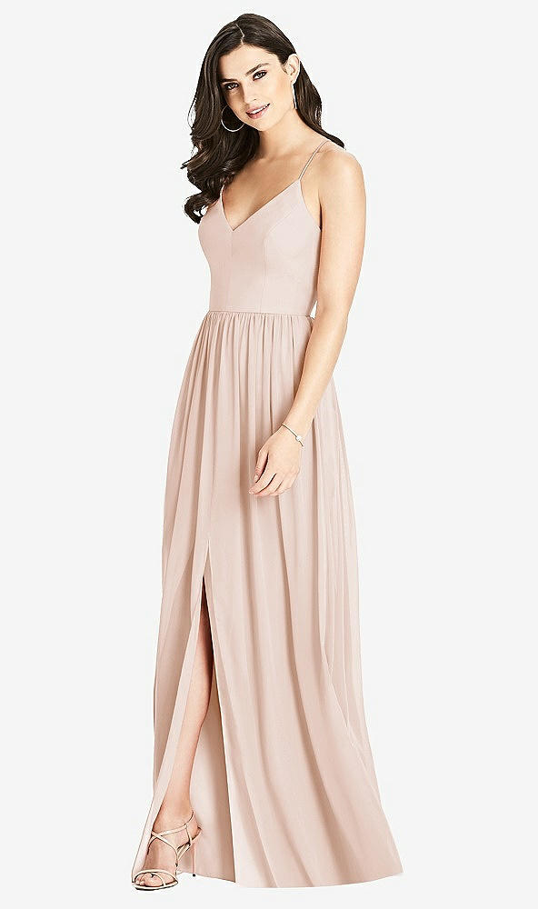 Front View - Cameo Criss Cross Strap Backless Maxi Dress
