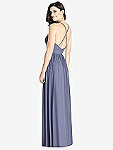 Rear View Thumbnail - French Blue Criss Cross Strap Backless Maxi Dress