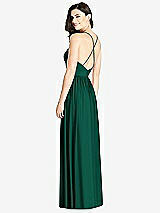 Rear View Thumbnail - Hunter Green Criss Cross Strap Backless Maxi Dress