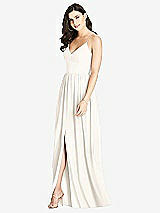 Front View Thumbnail - Ivory Criss Cross Strap Backless Maxi Dress