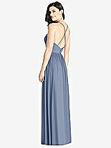 Rear View Thumbnail - Larkspur Blue Criss Cross Strap Backless Maxi Dress