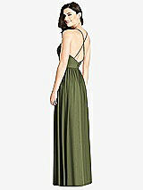 Rear View Thumbnail - Olive Green Criss Cross Strap Backless Maxi Dress