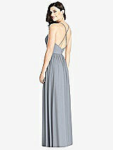 Rear View Thumbnail - Platinum Criss Cross Strap Backless Maxi Dress