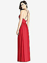 Rear View Thumbnail - Parisian Red Criss Cross Strap Backless Maxi Dress