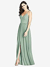 Front View Thumbnail - Seagrass Criss Cross Strap Backless Maxi Dress