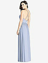 Rear View Thumbnail - Sky Blue Criss Cross Strap Backless Maxi Dress