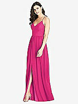 Front View Thumbnail - Think Pink Criss Cross Strap Backless Maxi Dress