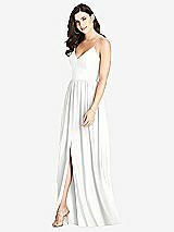 Front View Thumbnail - White Criss Cross Strap Backless Maxi Dress