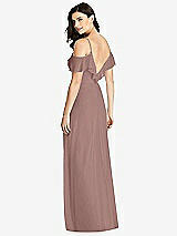 Rear View Thumbnail - Sienna Ruffled Cold-Shoulder Chiffon Maxi Dress