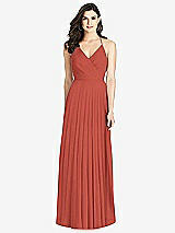 Rear View Thumbnail - Amber Sunset Ruffled Strap Cutout Wrap Maxi Dress