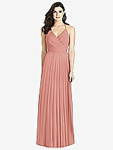 Rear View Thumbnail - Desert Rose Ruffled Strap Cutout Wrap Maxi Dress