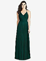 Rear View Thumbnail - Evergreen Ruffled Strap Cutout Wrap Maxi Dress