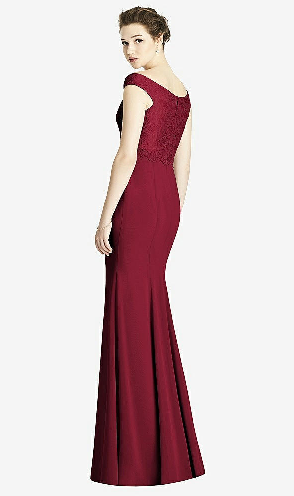 Back View - Burgundy Studio Design Bridesmaid Dress 4536