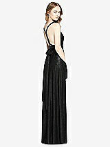 Rear View Thumbnail - Black Soho Metallic Twist Dress