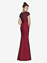 Rear View Thumbnail - Burgundy Dessy Bridesmaid Dress 3023
