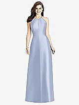 Rear View Thumbnail - Sky Blue Bella Bridesmaids Dress BB115