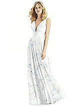 Front View Thumbnail - Bleu Garden & Light Nude Bella Bridesmaids Dress BB109