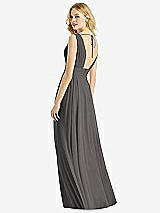 Rear View Thumbnail - Caviar Gray & Light Nude Bella Bridesmaids Dress BB109