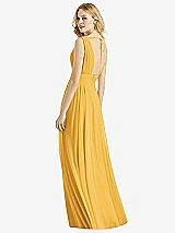 Rear View Thumbnail - NYC Yellow & Light Nude Bella Bridesmaids Dress BB109