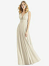 Front View Thumbnail - Champagne & Light Nude Bella Bridesmaids Dress BB109