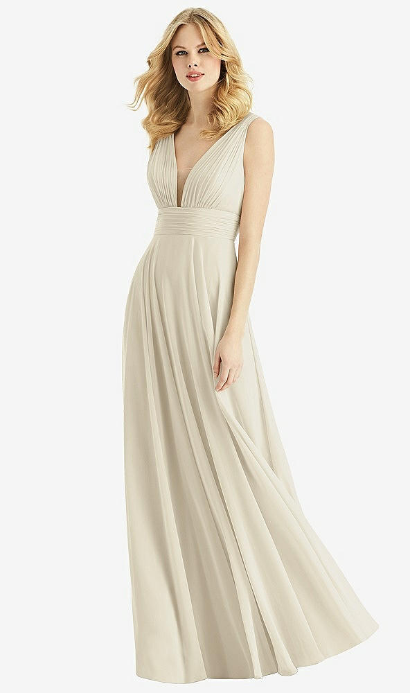 Front View - Champagne & Light Nude Bella Bridesmaids Dress BB109