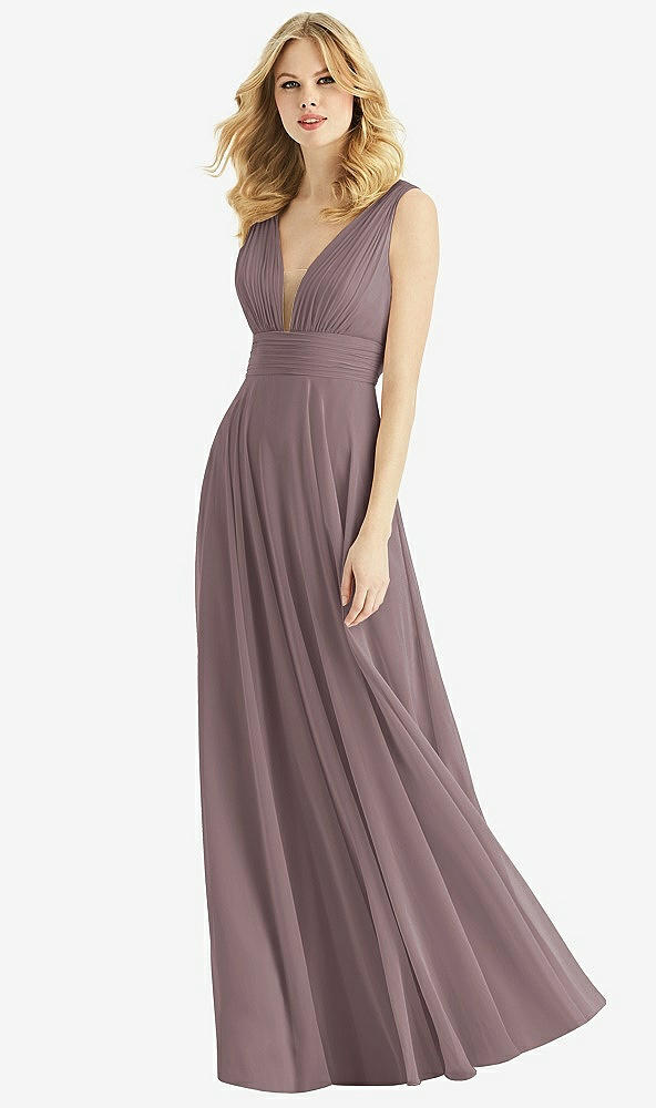 Front View - French Truffle & Light Nude Bella Bridesmaids Dress BB109