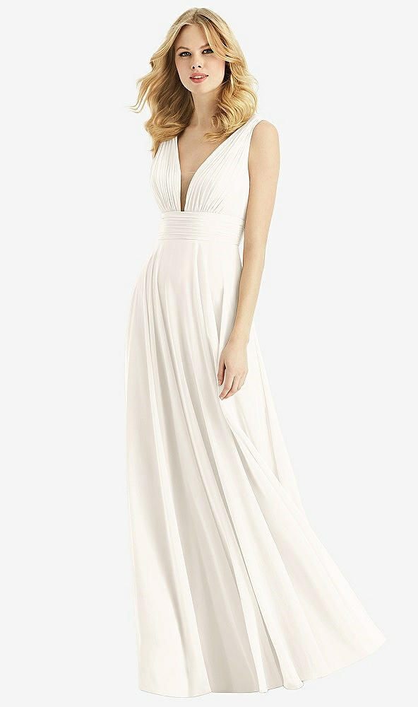 Front View - Ivory & Light Nude Bella Bridesmaids Dress BB109