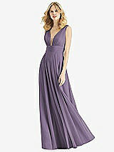 Front View Thumbnail - Lavender & Light Nude Bella Bridesmaids Dress BB109