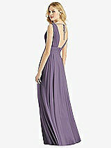 Rear View Thumbnail - Lavender & Light Nude Bella Bridesmaids Dress BB109