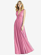 Front View Thumbnail - Orchid Pink & Light Nude Bella Bridesmaids Dress BB109