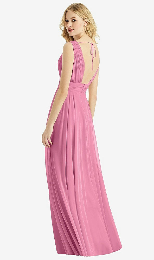 Back View - Orchid Pink & Light Nude Bella Bridesmaids Dress BB109
