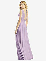 Rear View Thumbnail - Pale Purple & Light Nude Bella Bridesmaids Dress BB109