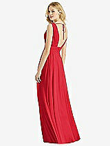 Rear View Thumbnail - Parisian Red & Light Nude Bella Bridesmaids Dress BB109