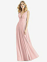 Front View Thumbnail - Rose - PANTONE Rose Quartz & Light Nude Bella Bridesmaids Dress BB109