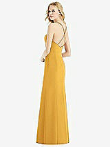 Rear View Thumbnail - NYC Yellow & Light Nude Bella Bridesmaids Dress BB111