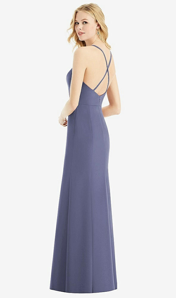 Back View - French Blue & Light Nude Bella Bridesmaids Dress BB111