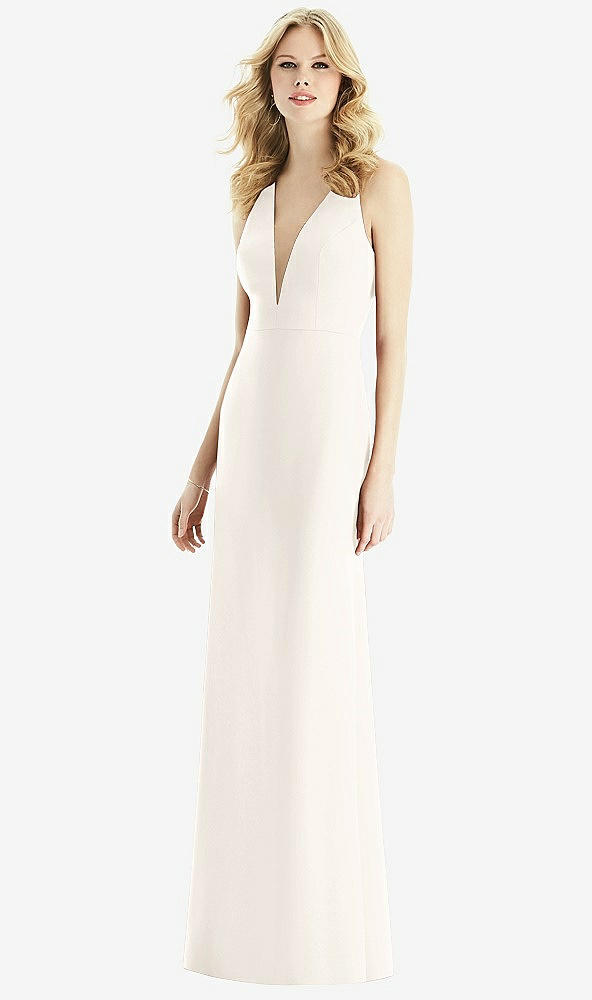Front View - Ivory & Light Nude Bella Bridesmaids Dress BB111