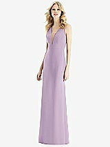 Front View Thumbnail - Pale Purple & Light Nude Bella Bridesmaids Dress BB111