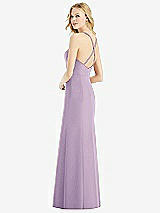 Rear View Thumbnail - Pale Purple & Light Nude Bella Bridesmaids Dress BB111