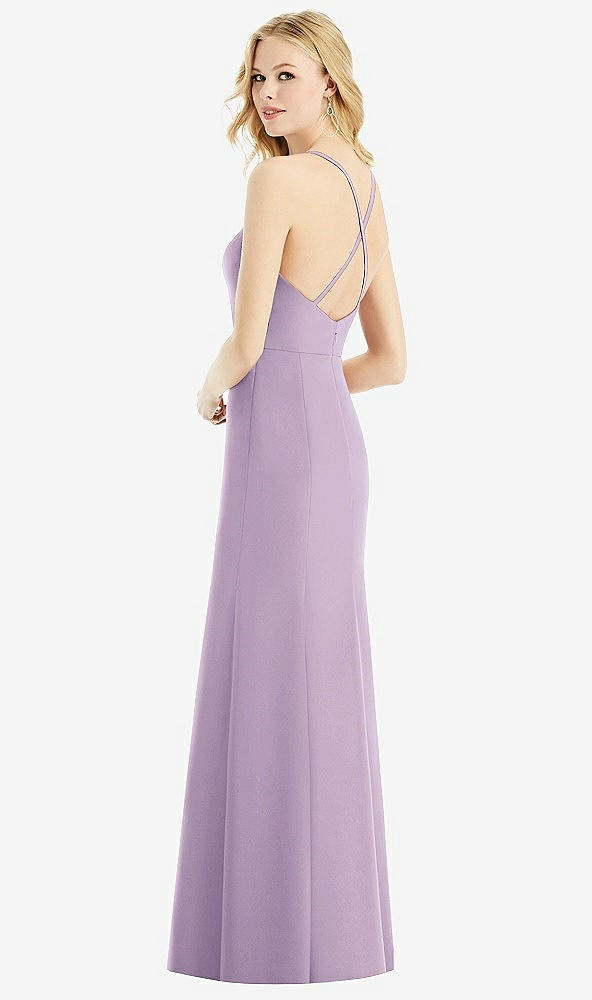 Back View - Pale Purple & Light Nude Bella Bridesmaids Dress BB111