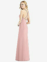 Rear View Thumbnail - Rose - PANTONE Rose Quartz & Light Nude Bella Bridesmaids Dress BB111