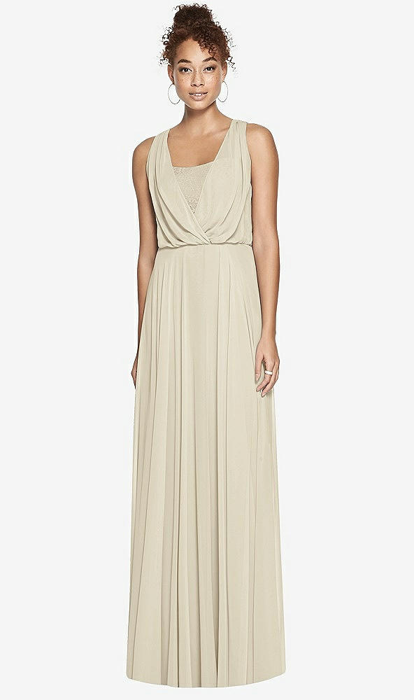 Front View - Champagne Dessy Bridesmaid Dress 3006