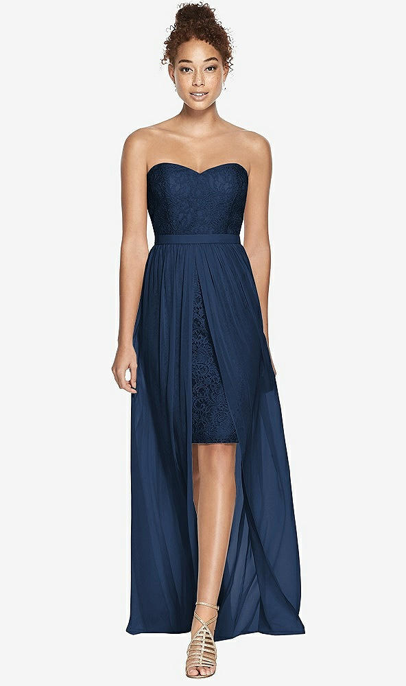 Front View - Midnight Navy Dessy Bridesmaid Dress 3007
