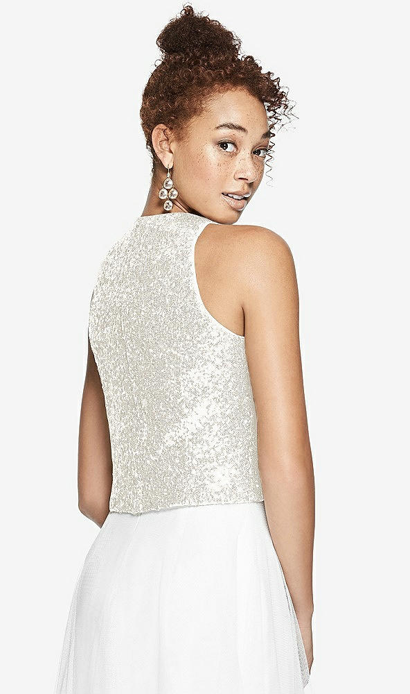 Back View - Ivory Dessy Bridesmaid Top T3008