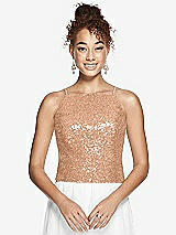Front View Thumbnail - Copper Rose Dessy Bridesmaid Top T3009