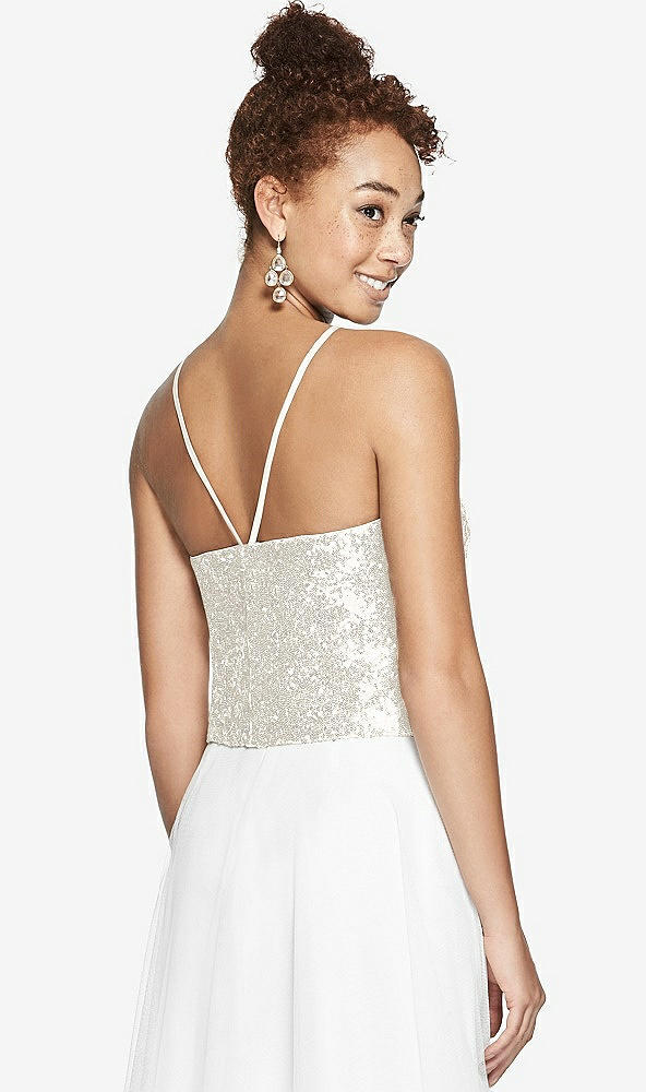 Back View - Ivory Dessy Bridesmaid Top T3009